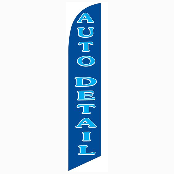 Auto Detailing Swooper Feather Flag Blue 