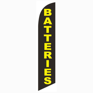 Batteries Feather Flag