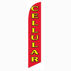 Cellular Red Feather Flag