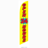 Open 24 Hours Yellow Feather Flag