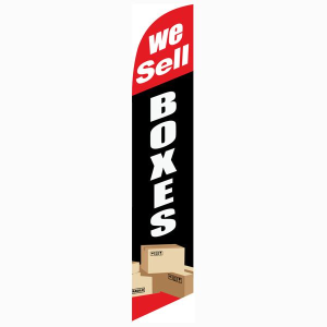 We Sell Boxes Banner Flag