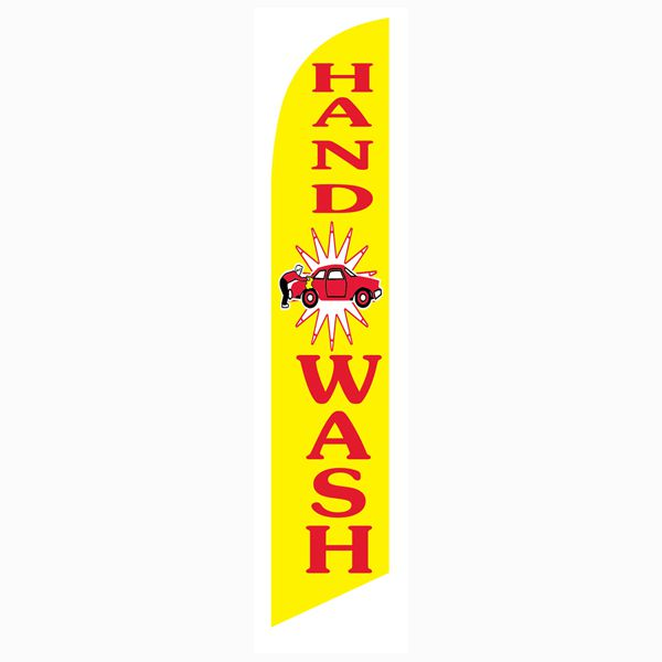 Hand Wash Yellow Banner Flag
