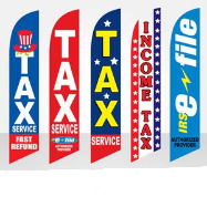 Tax Service Feather Flags Kits