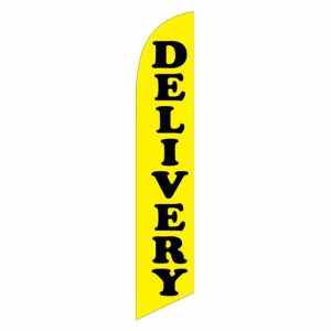 delivery feather flag yellow