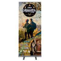ONE CHOICE 33.5 in. Good Roll Up Banner Stand Graphic Package 1
