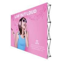 ONE CHOICE 10 Ft. Fabric Pop Up Display 89H Straight Graphic Package 1