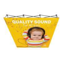 ONE CHOICE 8 Ft. Fabric Pop Up Display 89H Straight Graphic Package 2