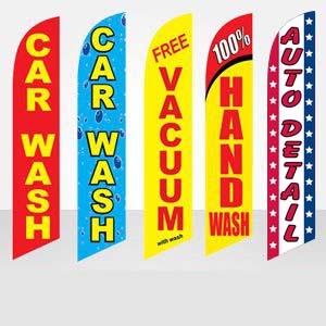 Car Wash Feather Flag Kits
